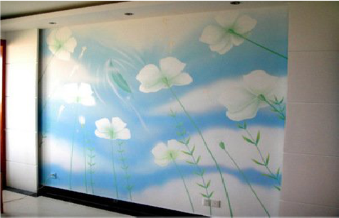 南丹画墙绘怎么画好白云的蓬松感?