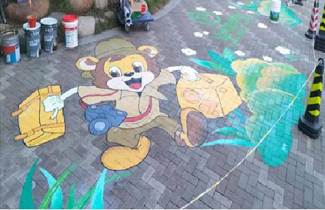 南丹夏季画地面彩绘会遇到的问题