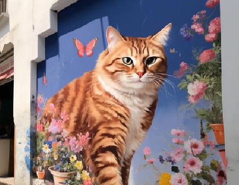 南丹自己绘制有个性的手绘墙