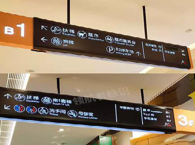 南丹如何通过商场标识牌引导客流分布？